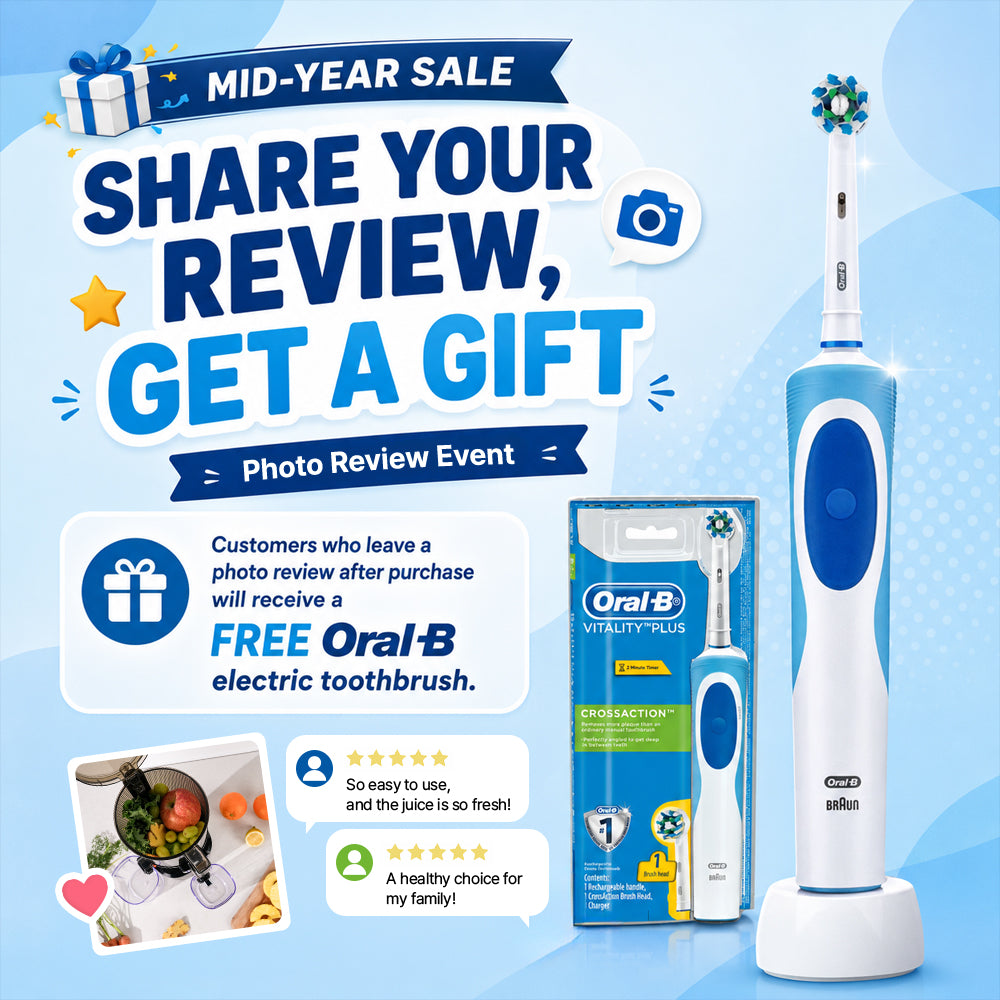Kuvings Singapore Mid-Year Sale photo review event with free Oral-B electric toothbrush gift